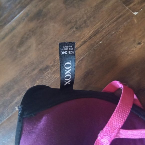 XOXO 34C Grey and Black Bras With Intricate Back Design - Picture 7 of 8